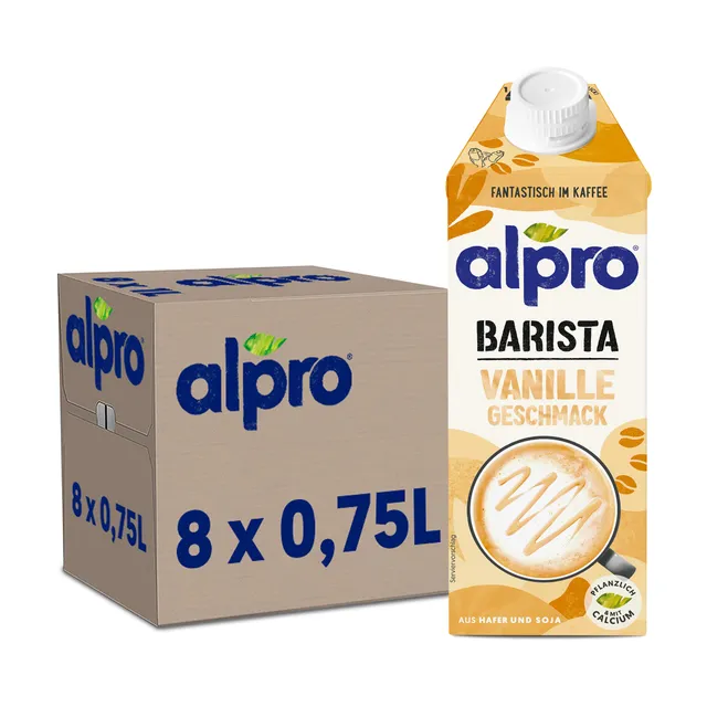 alpro-barista-vanille-hafer-soja-drink-8x750ml-vegan image 1