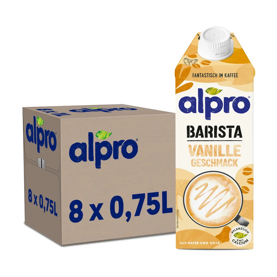 alpro-barista-vanille-hafer-soja-drink-8x750ml-vegan image 1