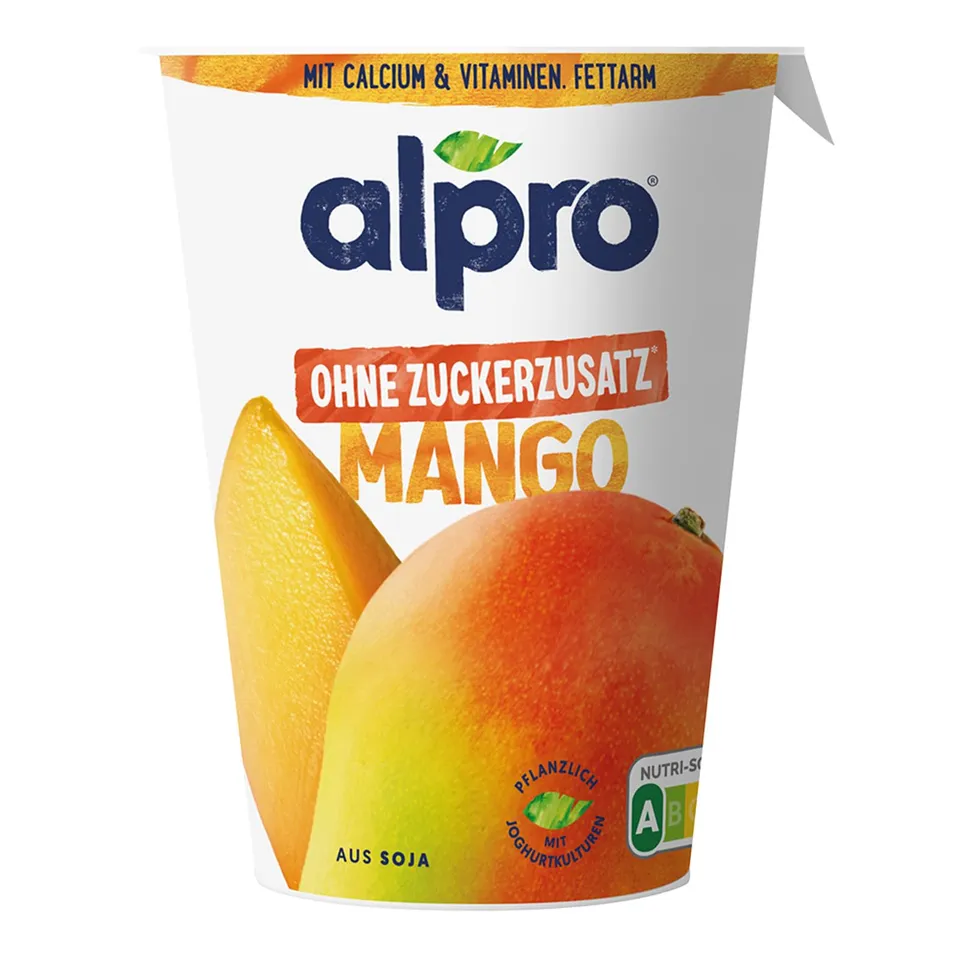 alpro-soja-joghurtalternative-mango-ohne-zucker-400g image 1