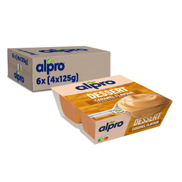 alpro-soja-dessert-karamell-pudding-4x125g-vegan-cremig image 1