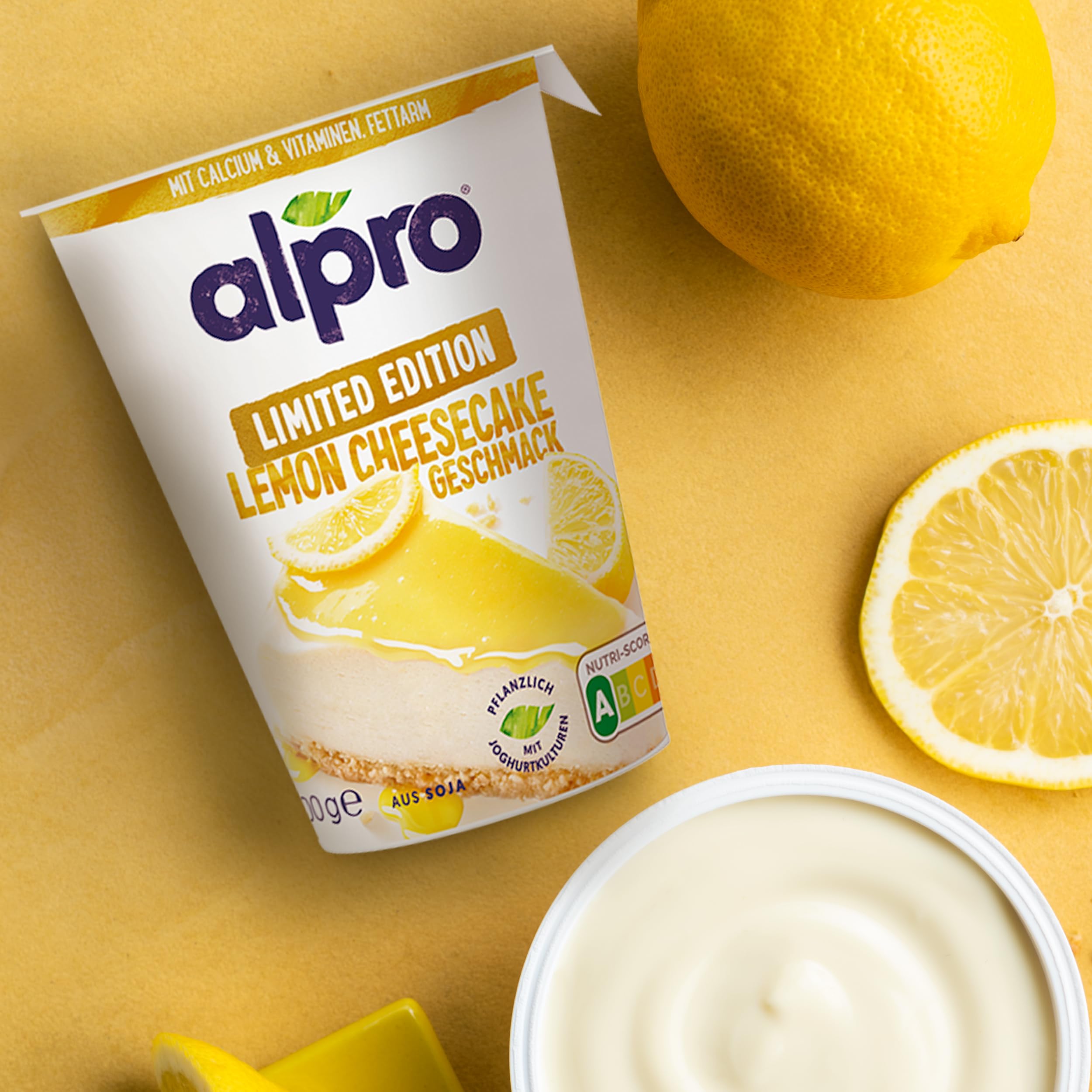 alpro-soja-joghurtalternative-lemon-cheesecake-joghurt-400g-laktosefrei image 3