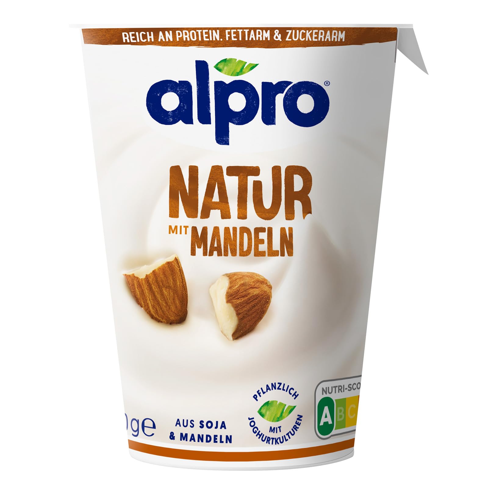 alpro-sojajoghurt-natur-mit-mandeln-vegan-400-g image 3