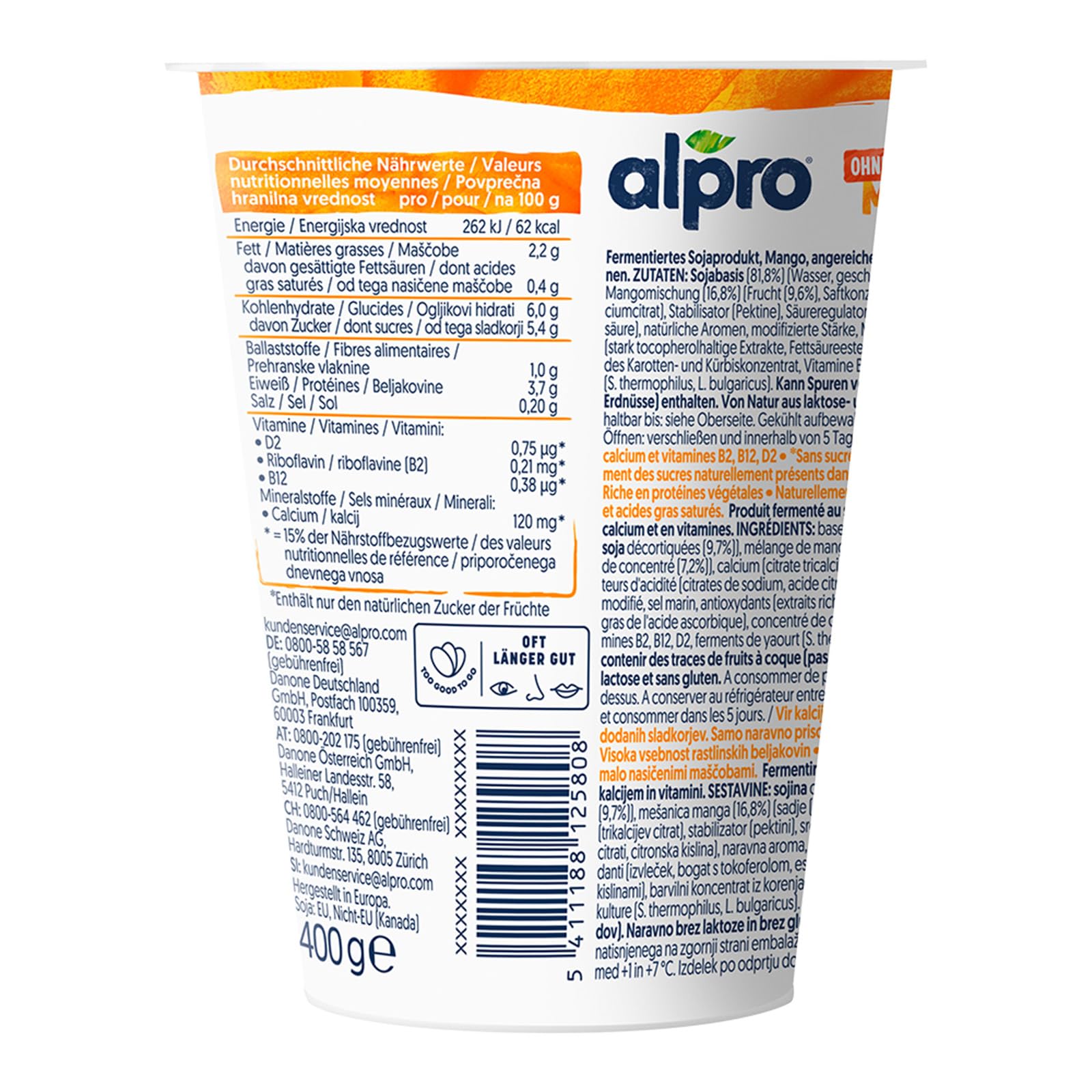 alpro-soja-joghurtalternative-mango-ohne-zucker-400g image 3